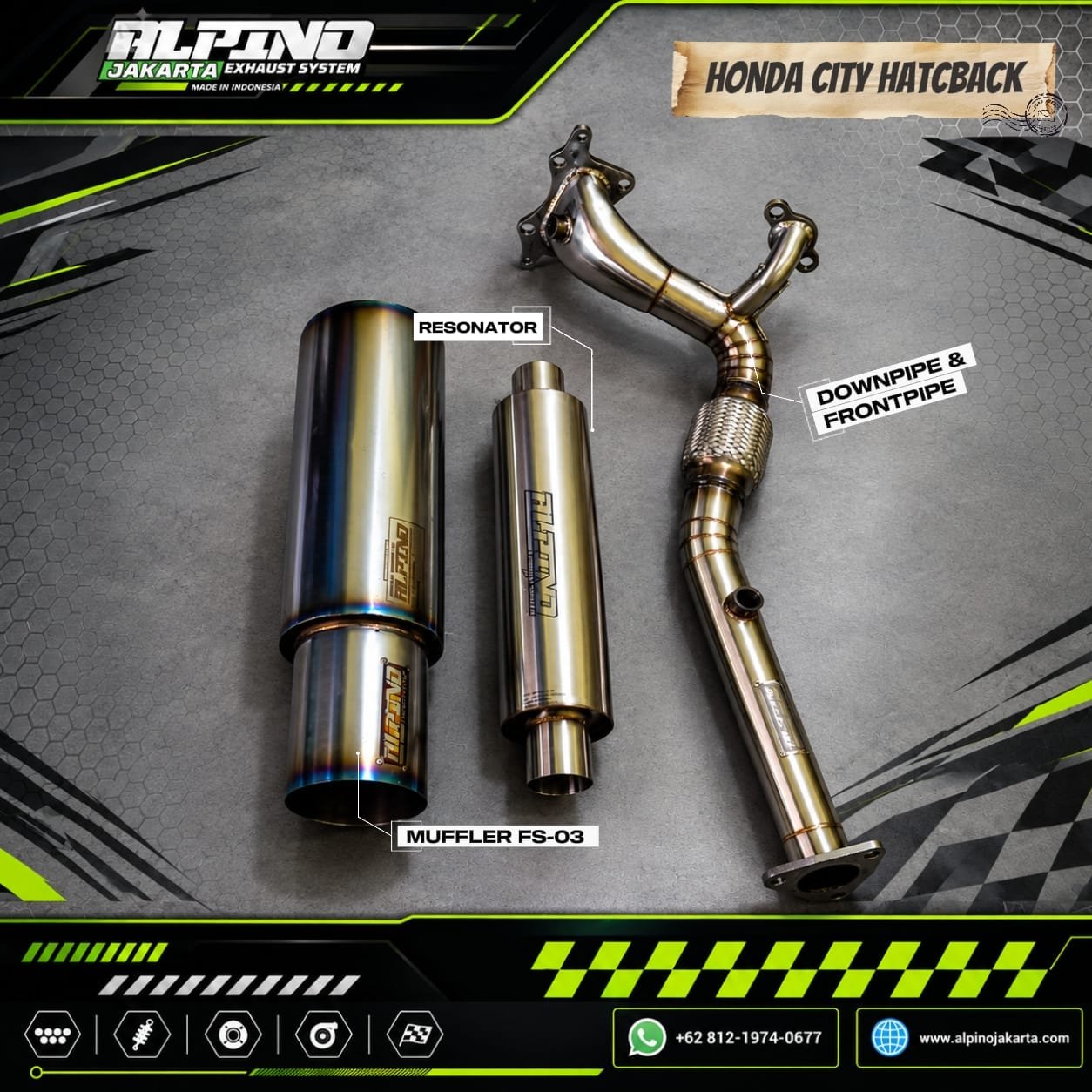 Knalpot Honda city hatback